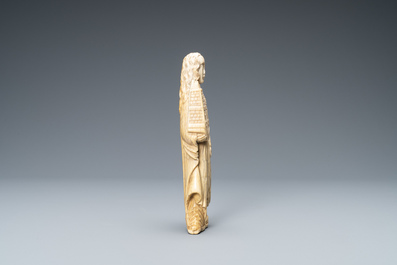 An ivory figure of Saint Barbara, 19th C.