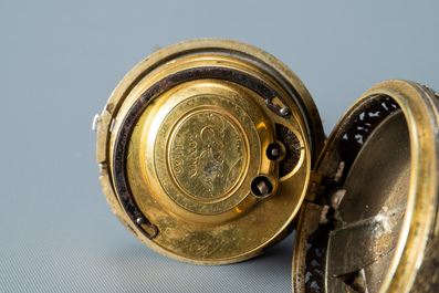 A gilded silver 'repeater' pocket watch, Robert &amp; Peter Higgs, no. 1466, London, 17/18th C.