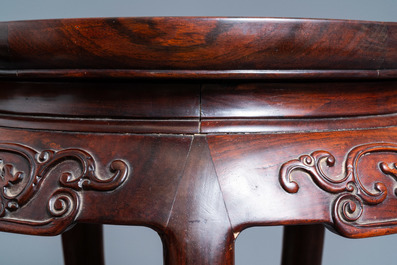 Three Chinese wooden stands, 19/20th C.