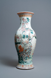 A large Chinese famille rose 'immortals' vase, Republic