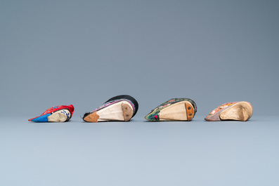 Eight Chinese lotus shoes, 19th C.