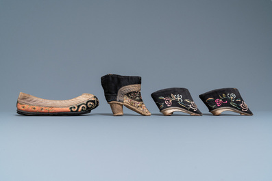 Eight Chinese lotus shoes, 19th C.