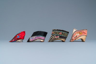 Eight Chinese lotus shoes, 19th C.
