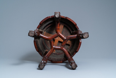 Three Chinese wooden stands, 19/20th C.