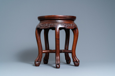 Three Chinese wooden stands, 19/20th C.