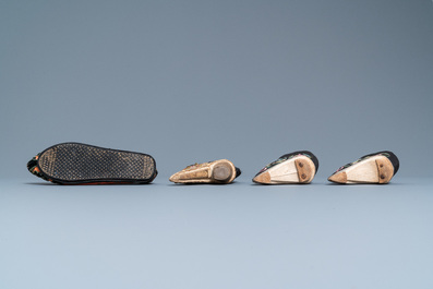 Eight Chinese lotus shoes, 19th C.