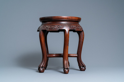 Three Chinese wooden stands, 19/20th C.