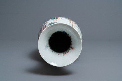 A large Chinese famille rose 'immortals' vase, Republic