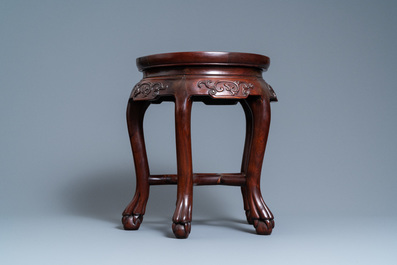 Three Chinese wooden stands, 19/20th C.