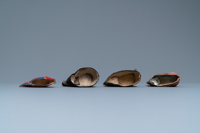 Eight Chinese lotus shoes, 19th C.