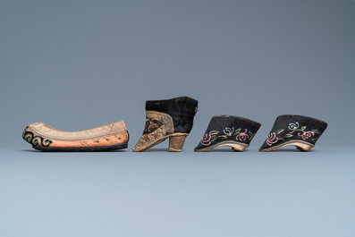 Eight Chinese lotus shoes, 19th C.