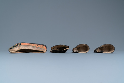 Eight Chinese lotus shoes, 19th C.