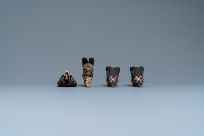Eight Chinese lotus shoes, 19th C.