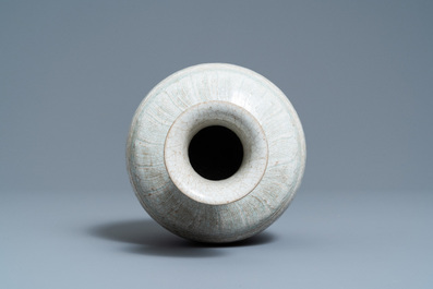 A Chinese qingbai vase with incised floral design, Song