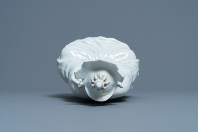 A Chinese blanc de Chine figure of Doumu, seal mark, 19/20th C.