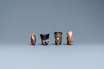 Eight Chinese lotus shoes, 19th C.