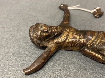 Een vergulde bronzen Corpus, Frankrijk, 14e eeuw