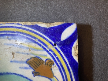 Nine polychrome maiolica medallion tiles, Antwerp or Middelburg, 2nd half 16th C.