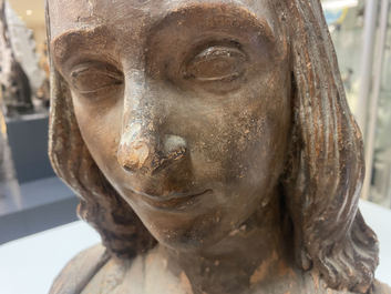 Italian school, surrounding or follower of Agnolo di Polo de&rsquo; Vetri (1470 - 1528), a terracotta bust, 16th C.: The young Christ or Cristo Giovinetto
