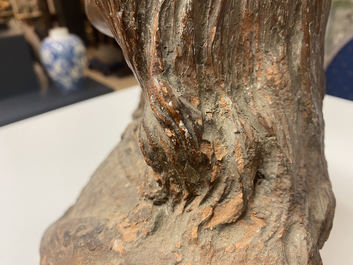 Italian school, surrounding or follower of Agnolo di Polo de&rsquo; Vetri (1470 - 1528), a terracotta bust, 16th C.: The young Christ or Cristo Giovinetto