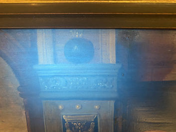 Vlaamse school, navolger van Joos van Cleve (ca. 1485-1540), olie op paneel, 16/17e eeuw: Hi&euml;ronymus in zijn studiekamer