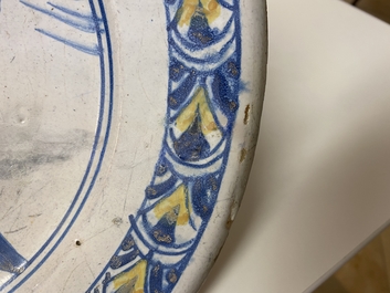A Dutch maiolica orangist portrait dish with Prince William II of Orange, mid 17th C.