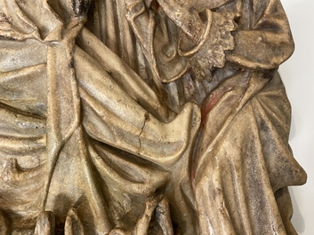 Een Engels albasten reli&euml;f met 'De aanbidding der koningen', Nottingham, 15e eeuw