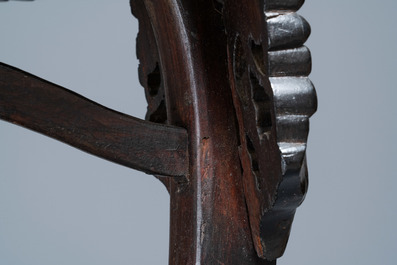 Two reticulated Chinese carved wooden stands, 19/20th C.