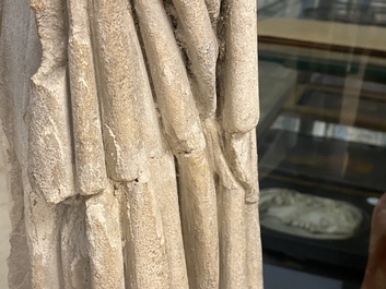 A limestone figure of Saint Barbara, 16th C.