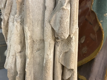 A limestone figure of Saint Barbara, 16th C.