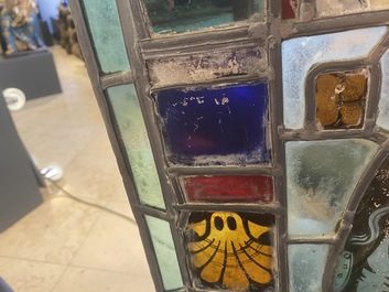 Een samengesteld glas-in-loodraam, Frankrijk, 13e eeuw en later