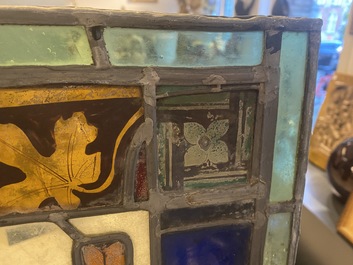Een samengesteld glas-in-loodraam, Frankrijk, 13e eeuw en later