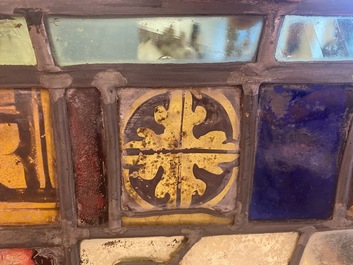 Een samengesteld glas-in-loodraam, Frankrijk, 13e eeuw en later