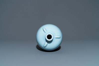 A Chinese monochrome lavender-blue vase, Yongzheng mark, Republic