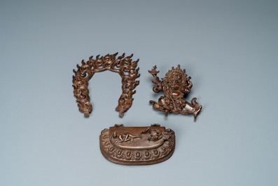 A Sino-Tibetan bronze figure of Vajrapani, 17/18th C.