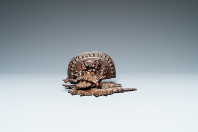 A Sino-Tibetan bronze figure of Vajrapani, 17/18th C.