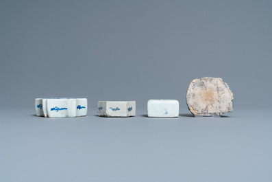 Seven Korean blue and white water droppers, 18/19th C.