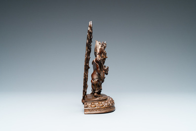 A Sino-Tibetan bronze figure of Vajrapani, 17/18th C.