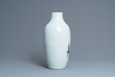 Een Chinese qianjiang cai vaas, 19e eeuw