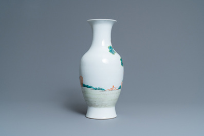 A Chinese famille rose vase, Qianlong mark, Republic