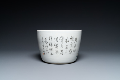 A Chinese qianjiang cai 'antiquities' jardini&egrave;re, 19/20th C.
