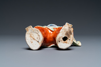 A Chinese famille rose figure of an immortal, Qianlong