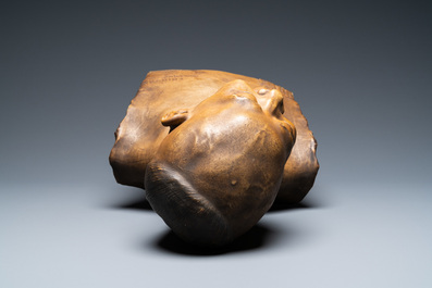 Jean Mich (Frankrijk, 1871-1919): Buste van Chih-Fan in gepatineerde terracotta