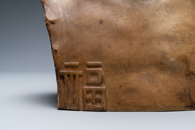 Jean Mich (Frankrijk, 1871-1919): Buste van Chih-Fan in gepatineerde terracotta