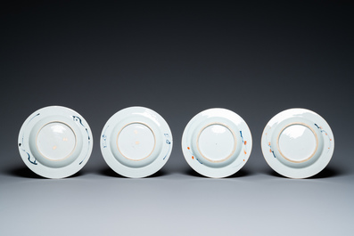 Twelve Chinese Imari-style plates, Kangxi/Qianlong