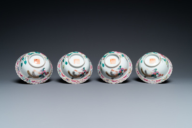 Four Chinese famille rose bowls for the Straits or Peranakan market, 19th C.