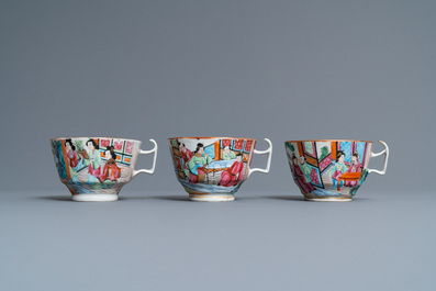 A Chinese Canton famille rose 18-piece tea service, 19th C.