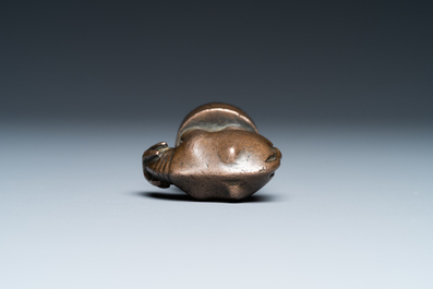 Un sceau en bronze figurant un boeuf, Ming