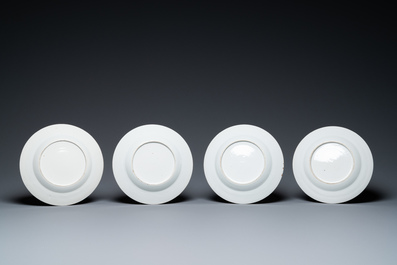 Twelve Chinese famille rose plates and a dish, Qianlong