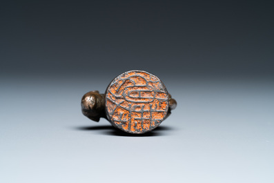 Un sceau en bronze figurant un boeuf, Ming